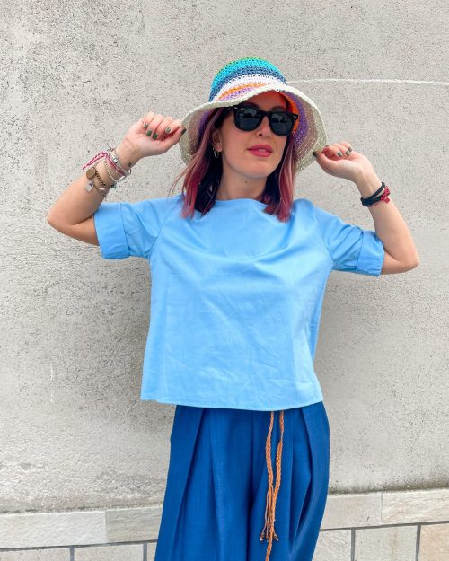 Cappello Bucket in Rafia Sabbia