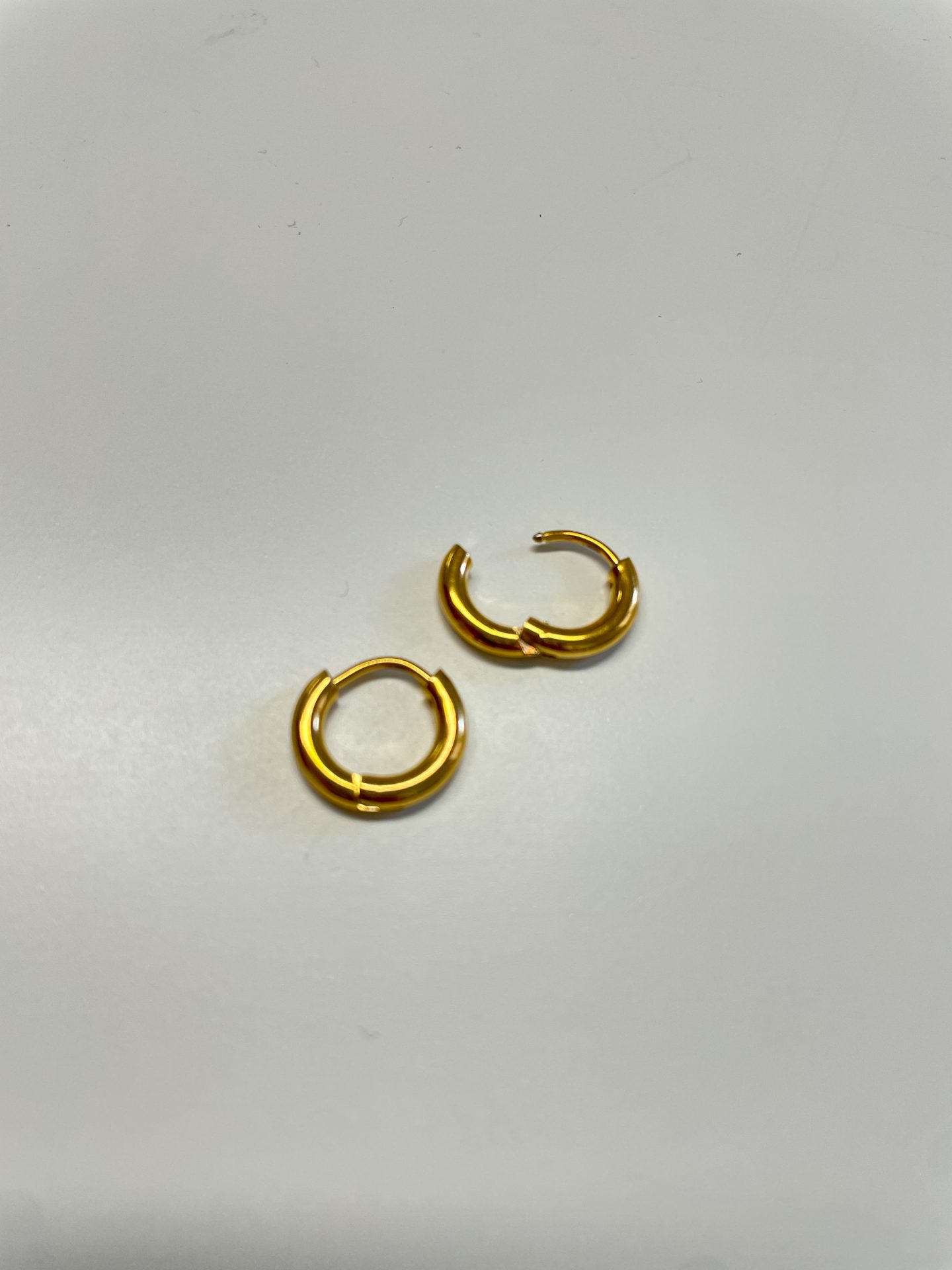 Orecchini Mini Hoops Gold - immagine 3