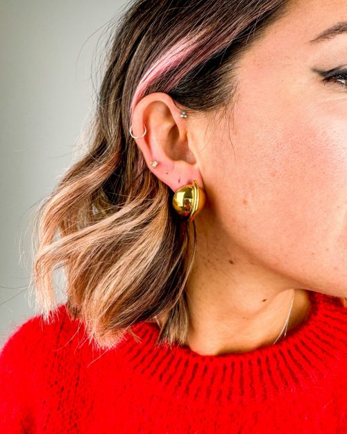 Orecchini Saturno (Argento e Oro)