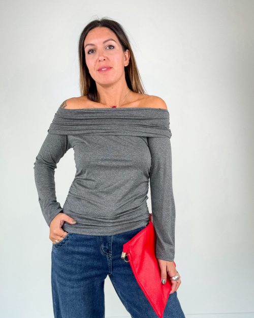 T-shirt Peonia Grigio