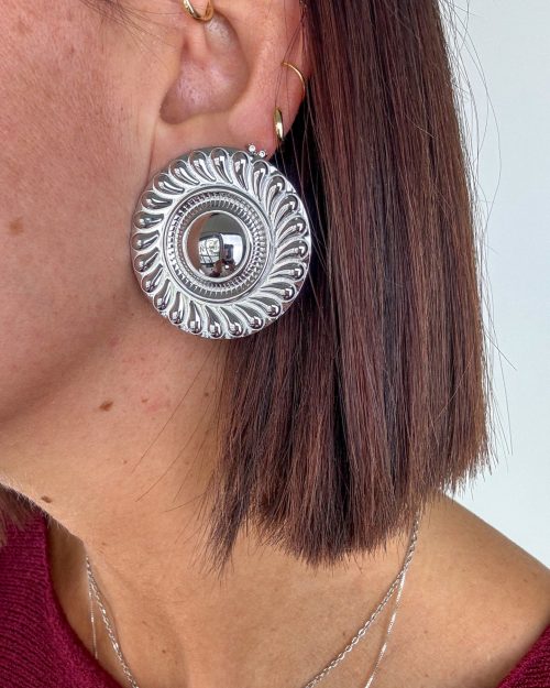 Orecchino Sole (Argento & Oro)