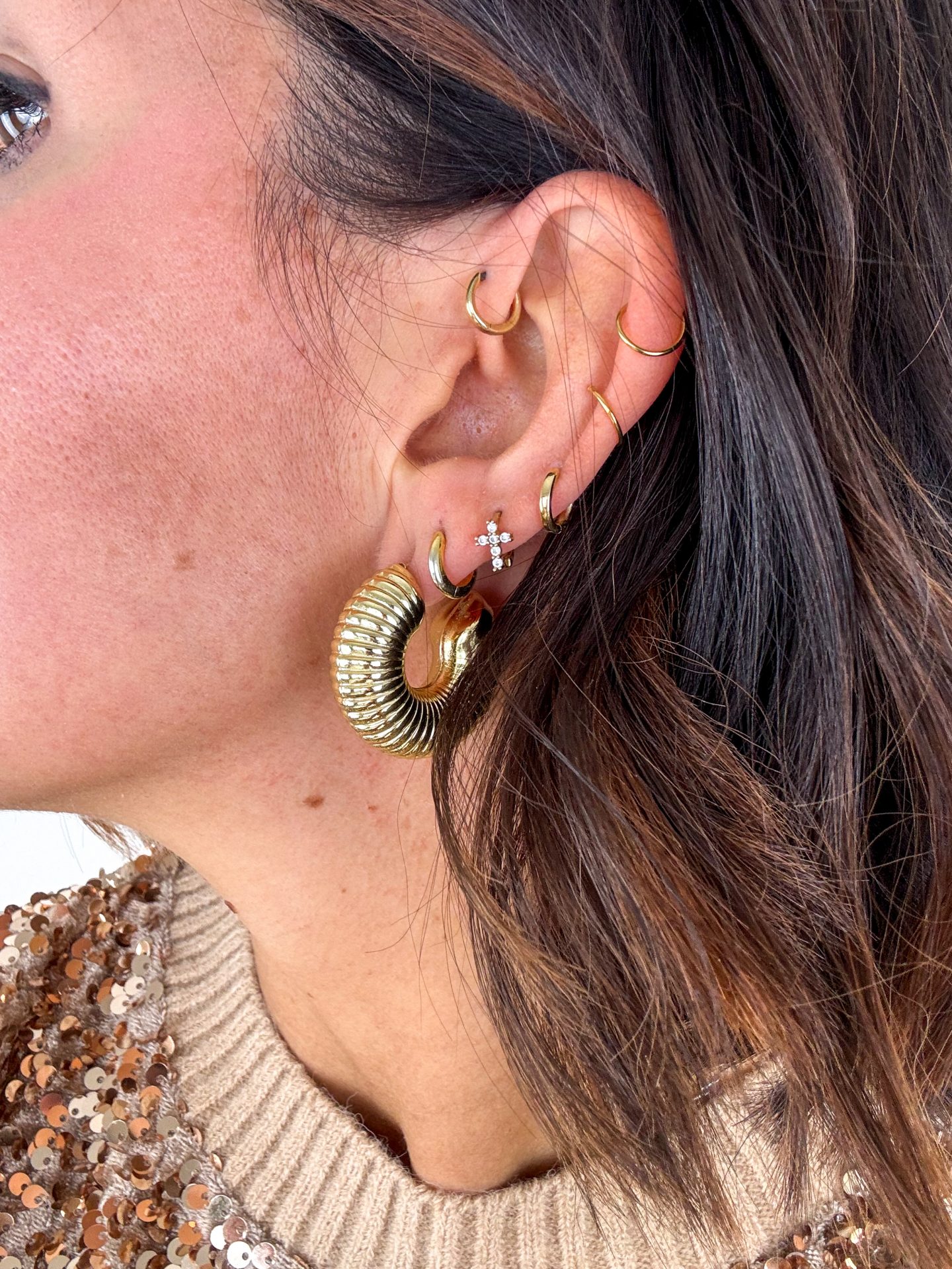 Orecchini Conchiglia (Argento & Oro)