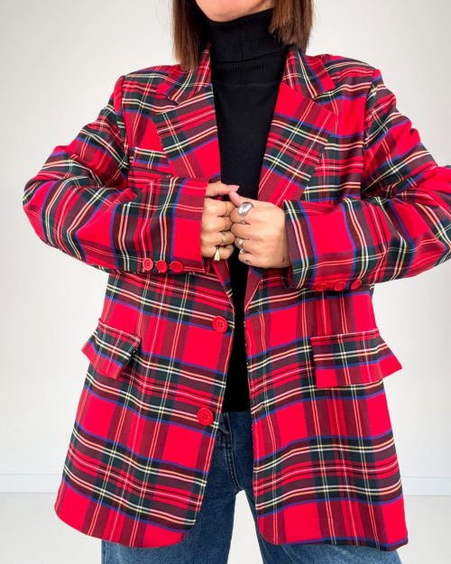 Blazer Scozia Rosso