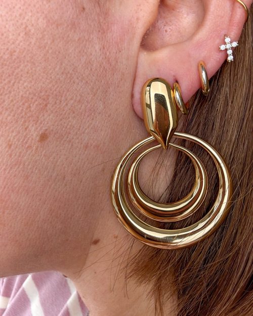 Orecchino Chiaro Di Luna (Argento & Oro) - Argento