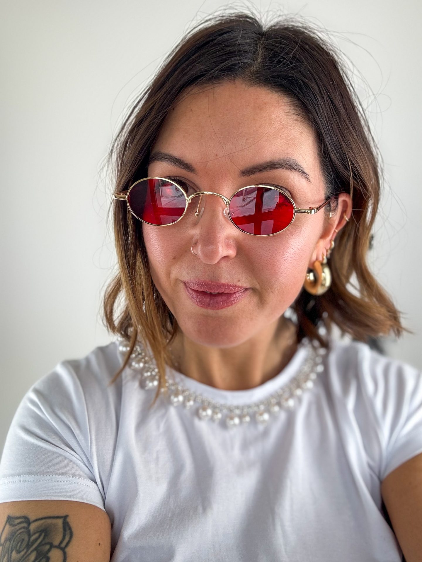 Occhiali Round Rosso - immagine 3