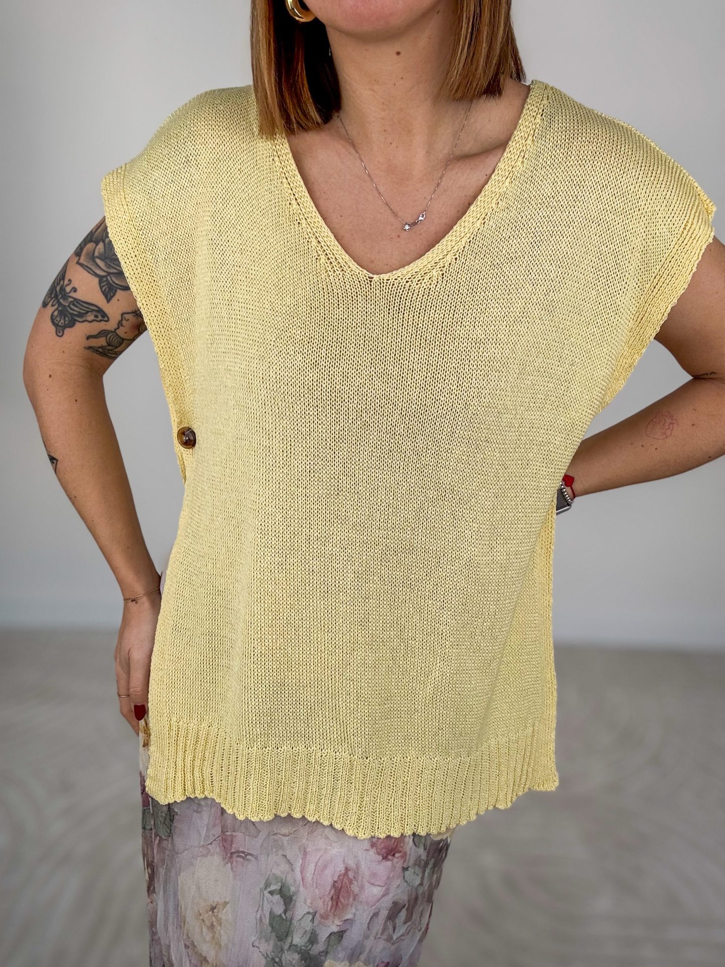 Gilet Desideria Giallo - immagine 10