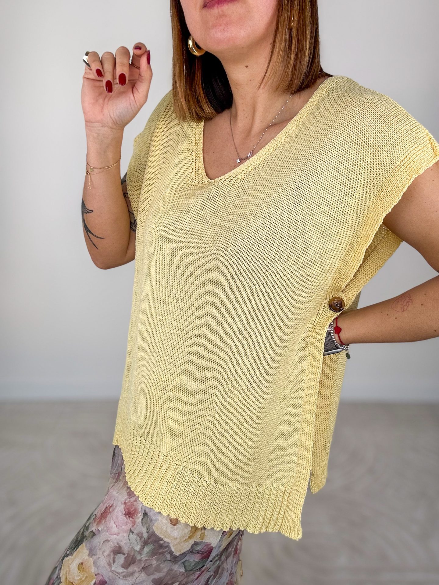 Gilet Desideria Giallo - immagine 2