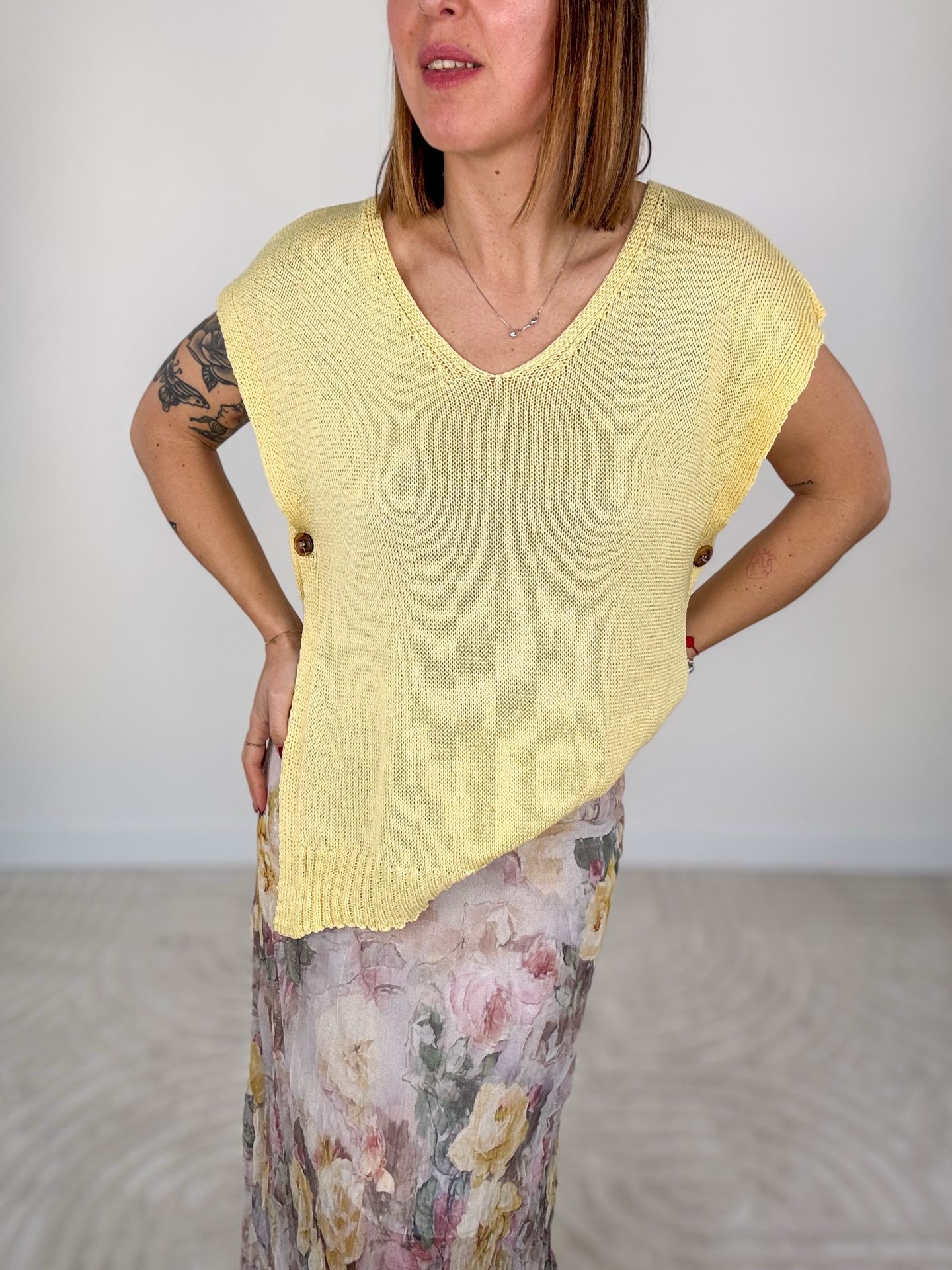 Gilet Desideria Giallo - immagine 6