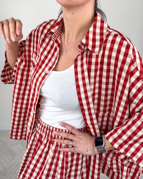 Camicia Vichy Rosso