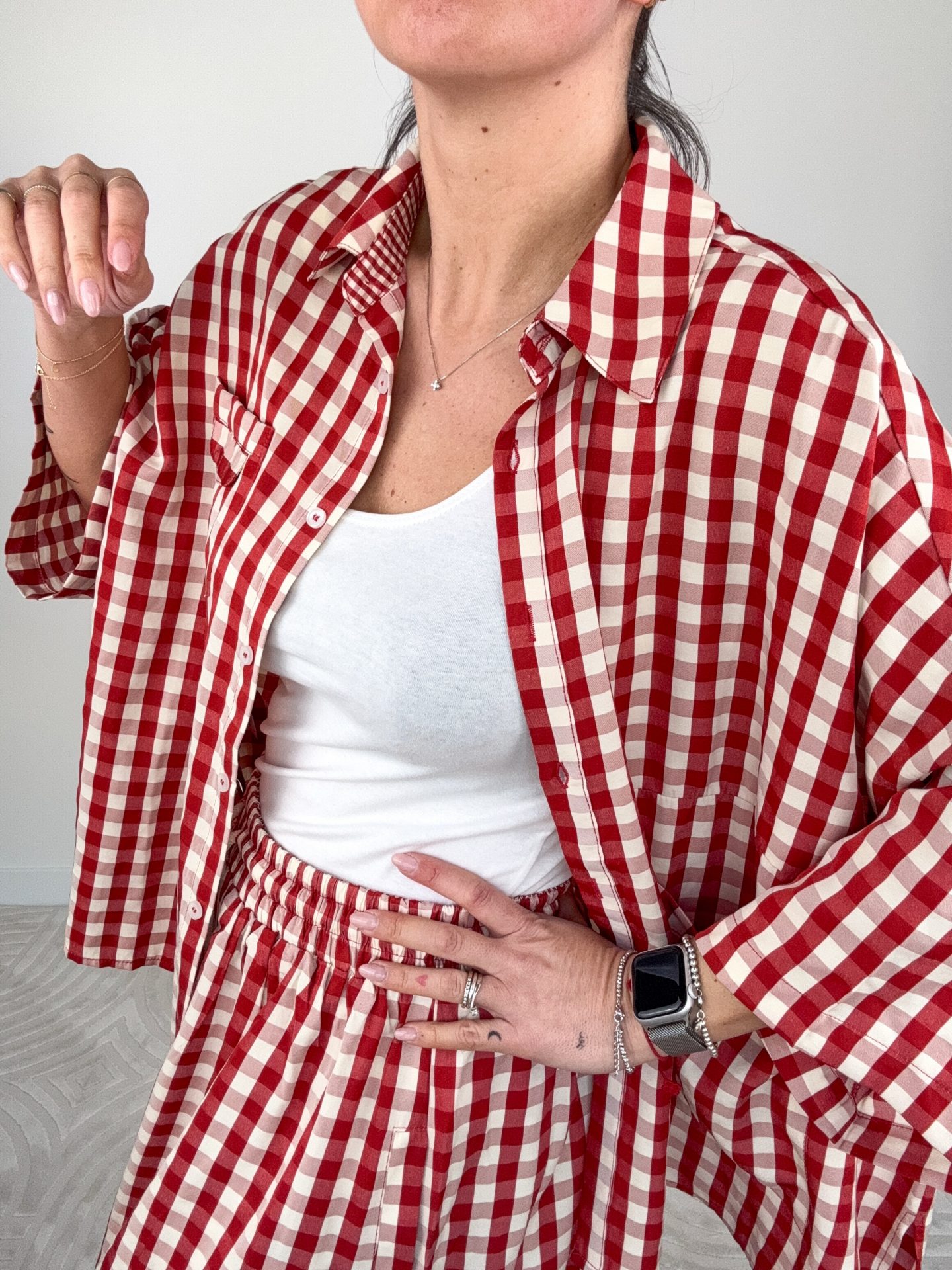 Camicia Vichy Rosso