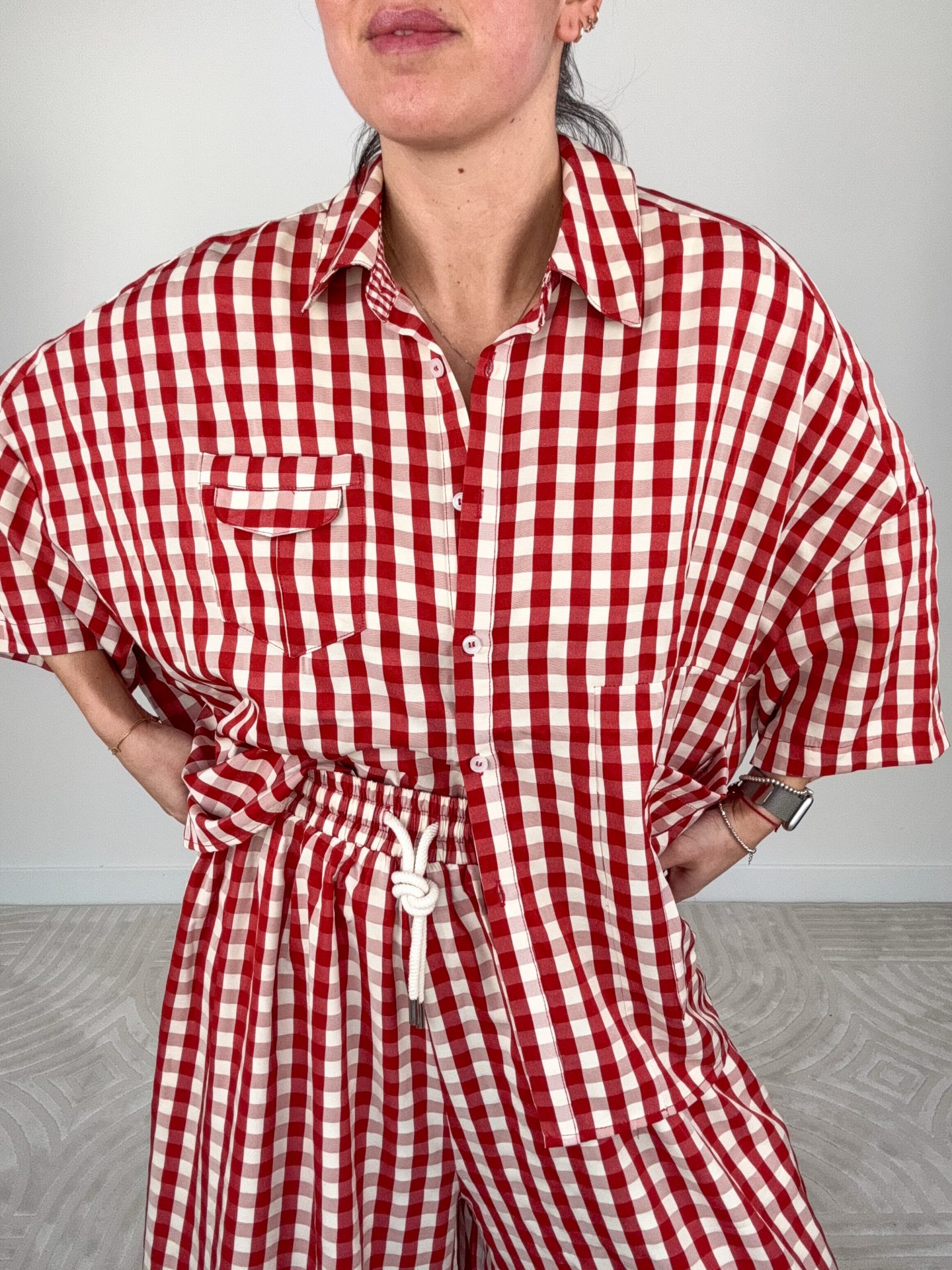 Camicia Vichy Rosso - immagine 4
