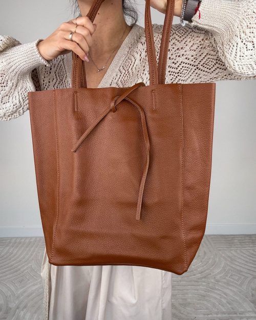 Shopper Vera Pelle Cuoio