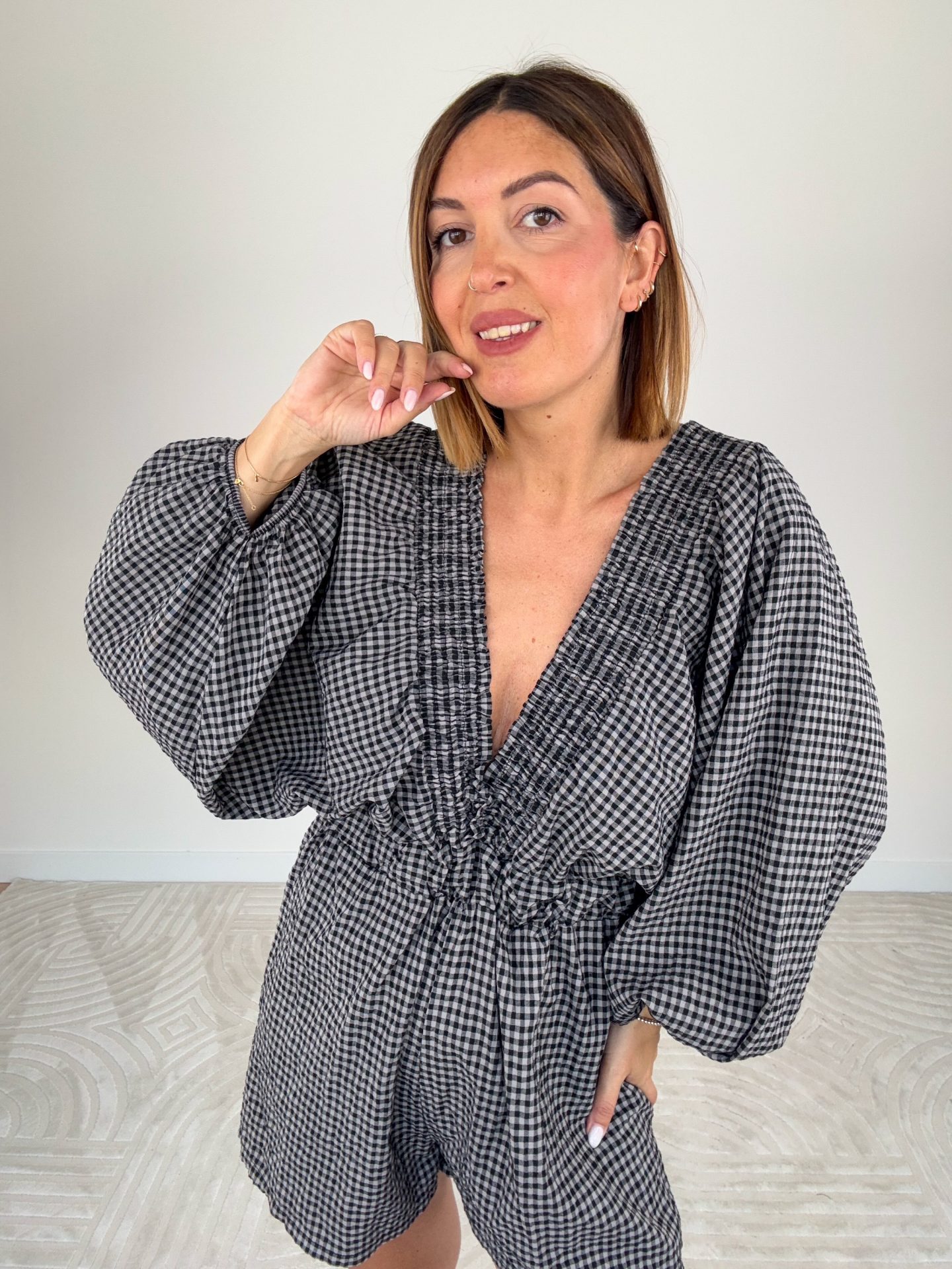 Jumpsuit Vichy Nero - immagine 3