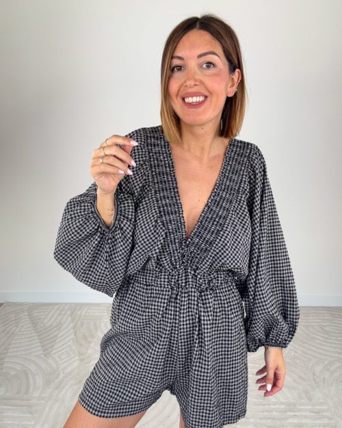 Jumpsuit Vichy Nero