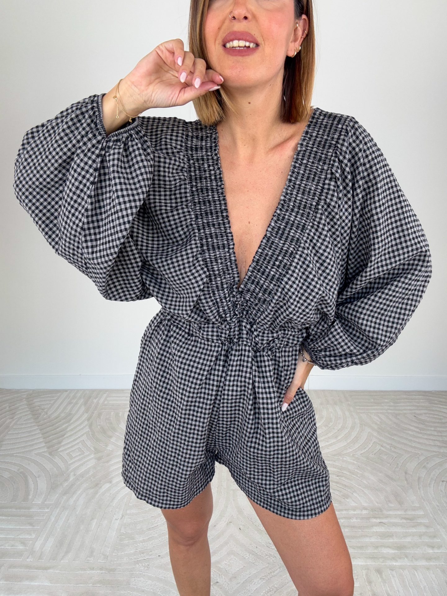 Jumpsuit Vichy Nero - immagine 7