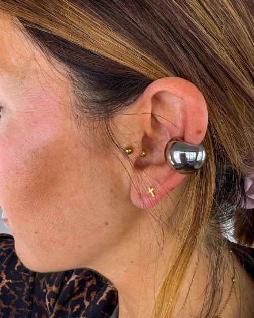 Earcuff Sfera (Argento & Oro)
