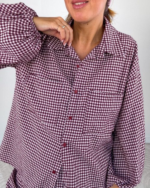 Set Vichy Bordeaux