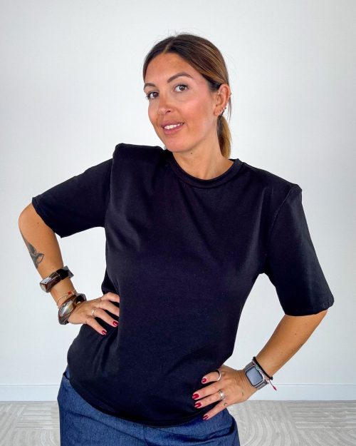 T-Shirt Spallina Nero