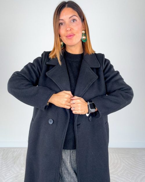 Cappotto Dani Misto Lana Nero