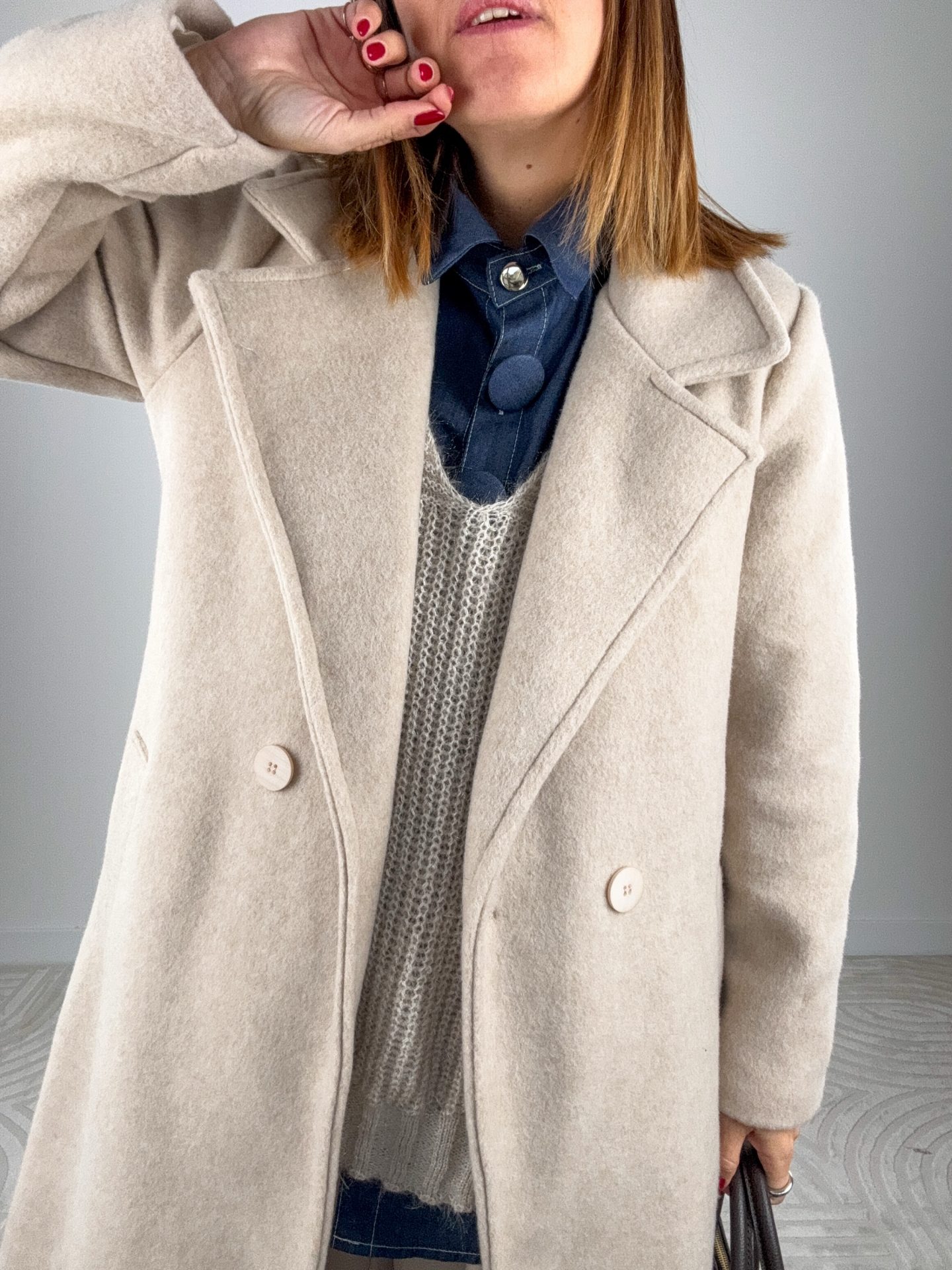 Cappotto Dani Misto Lana Burro - immagine 2