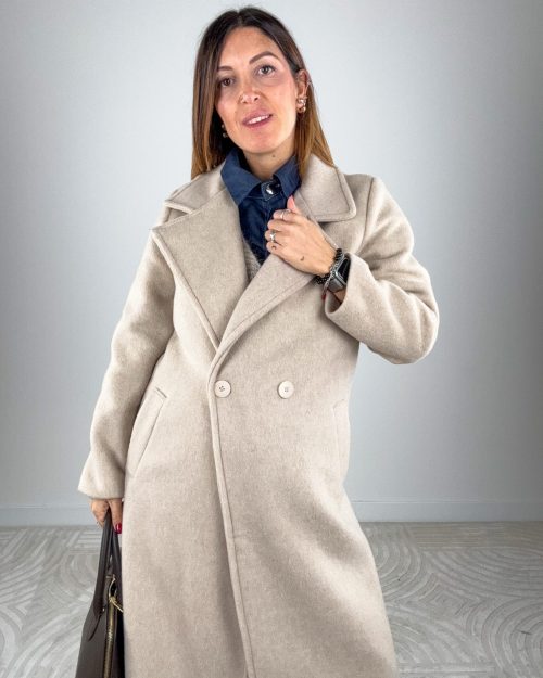Cappotto Dani Misto Lana Burro