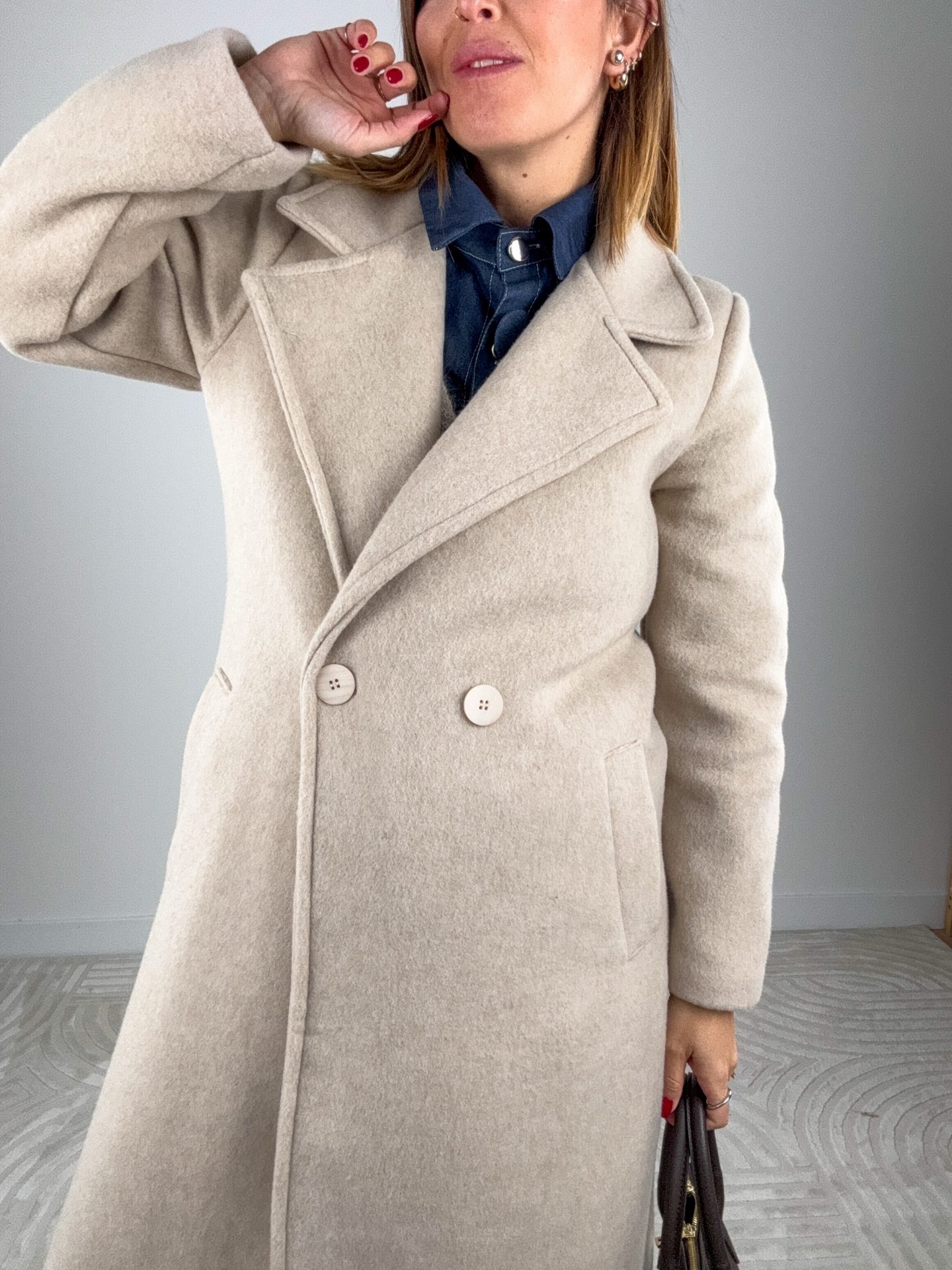 Cappotto Dani Misto Lana Burro - immagine 6