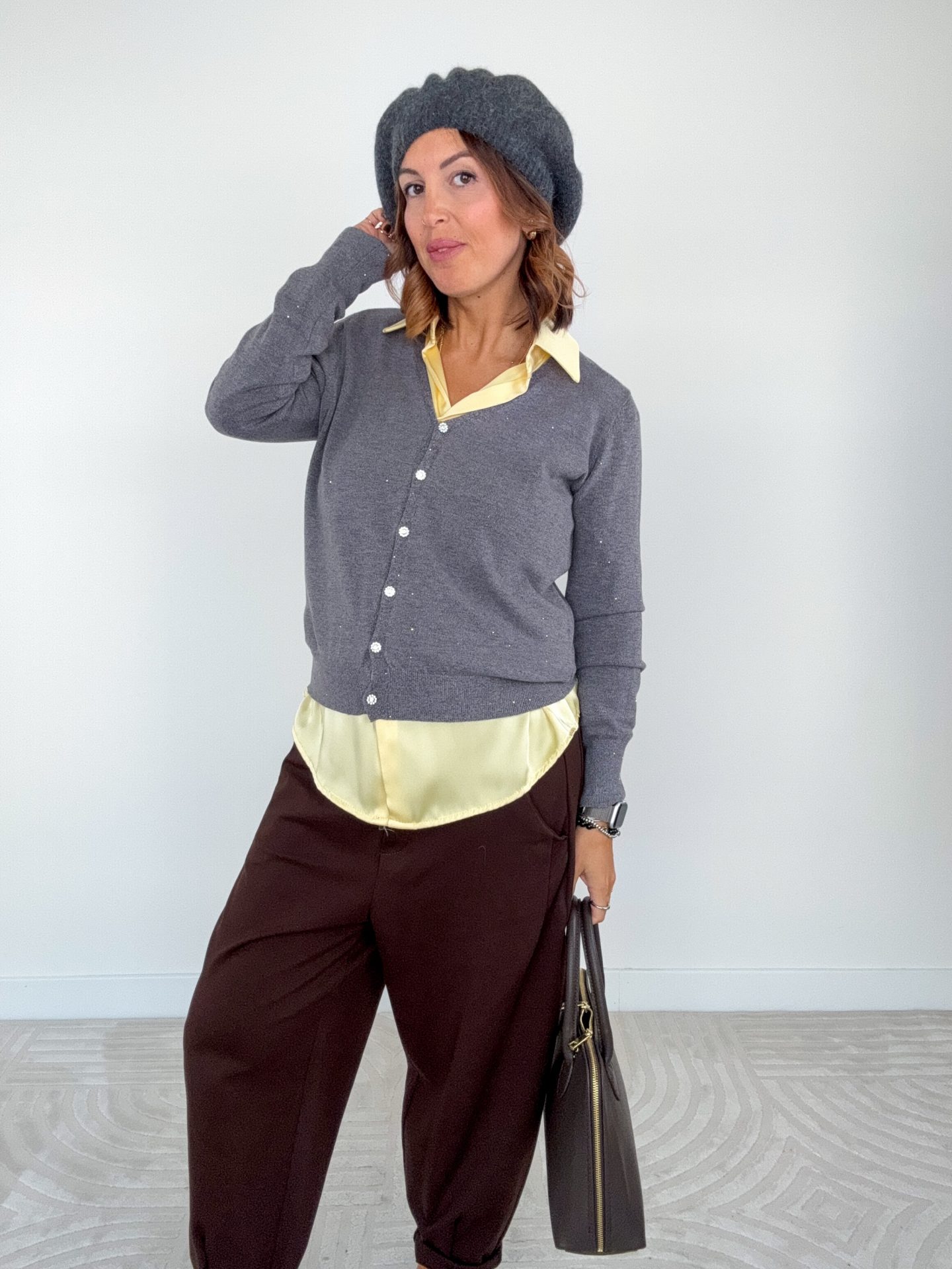 Cardigan Lurex Grigio - immagine 8