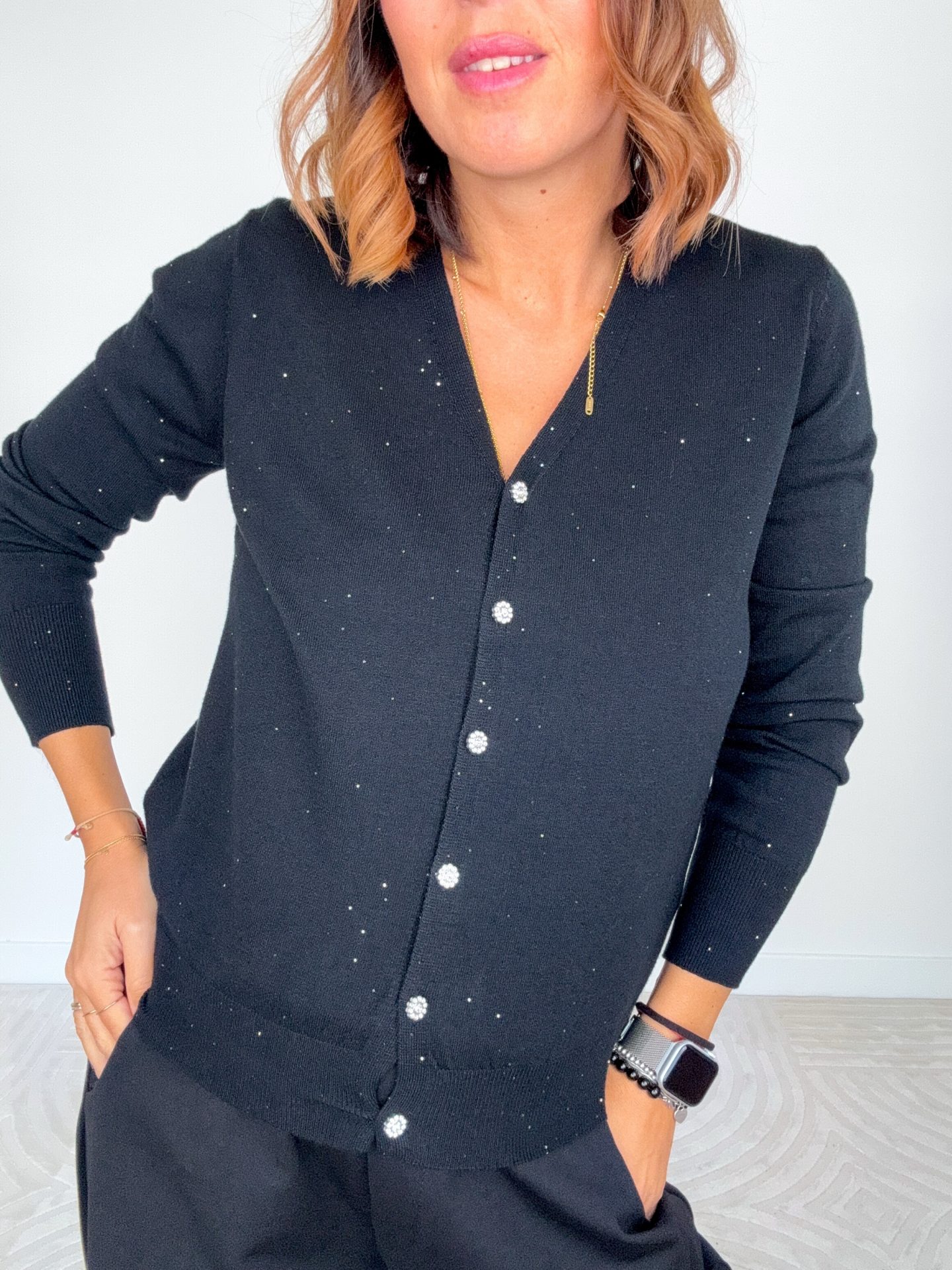 Cardigan Lurex Nero - immagine 8