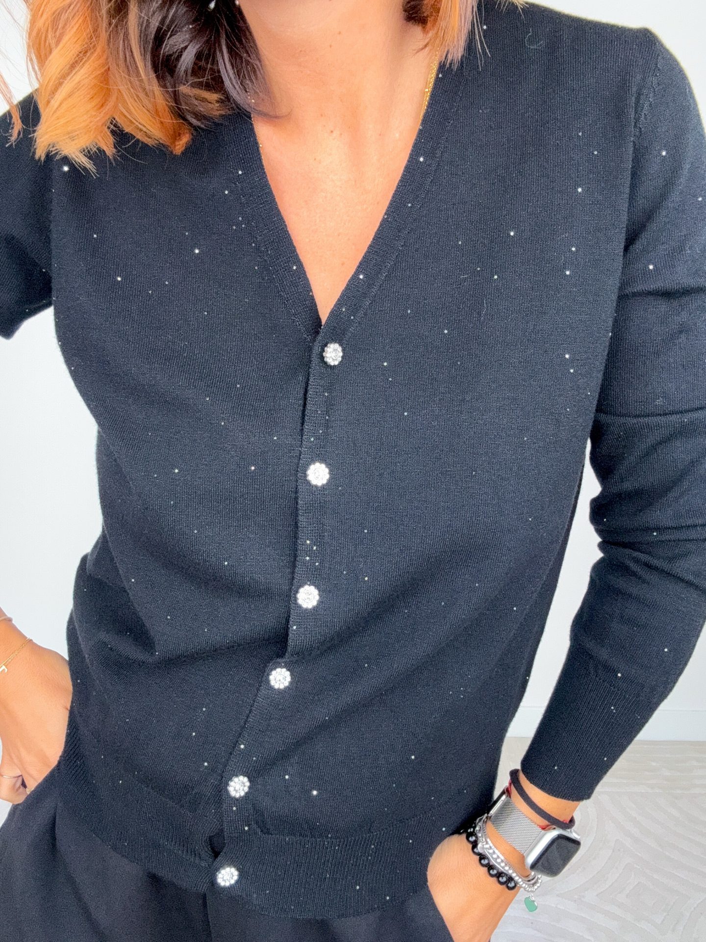 Cardigan Lurex Nero - immagine 7