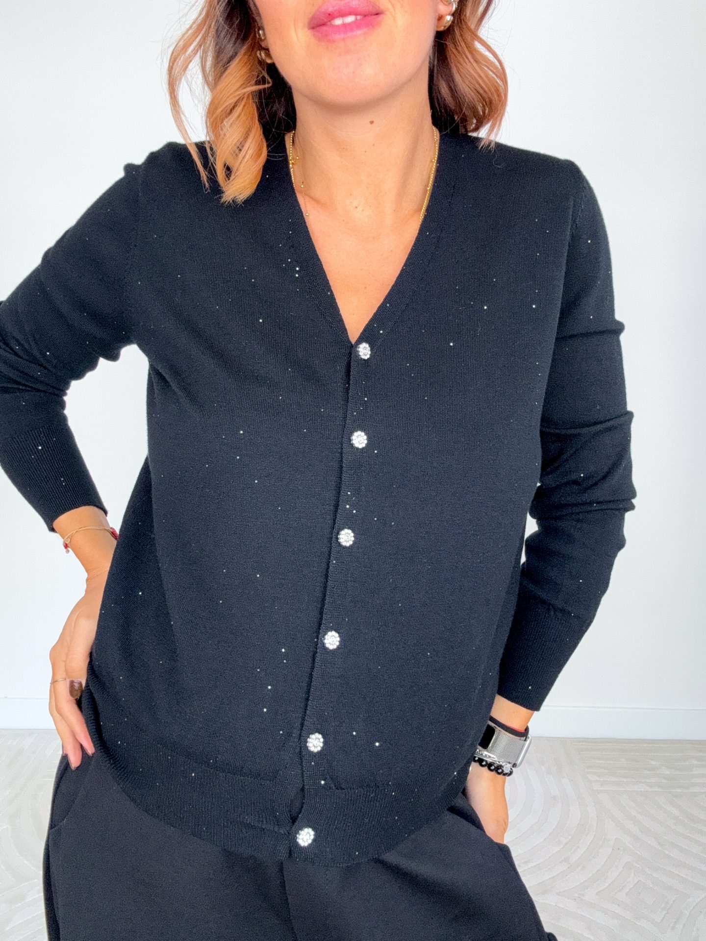 Cardigan Lurex Nero - immagine 6