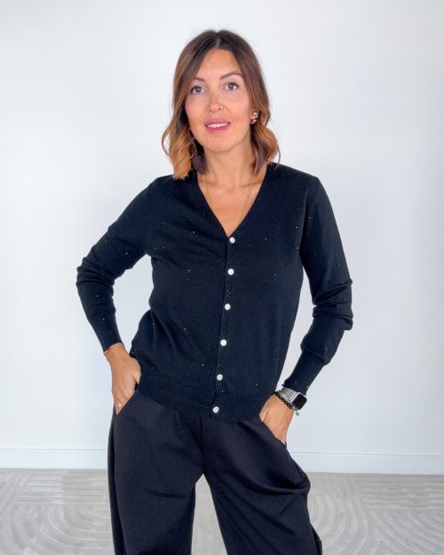 Cardigan Lurex Nero