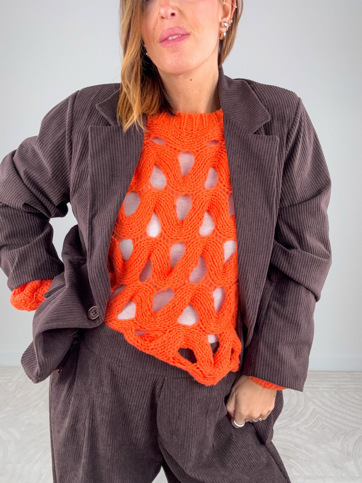 Pull Traforato Arancio - immagine 10