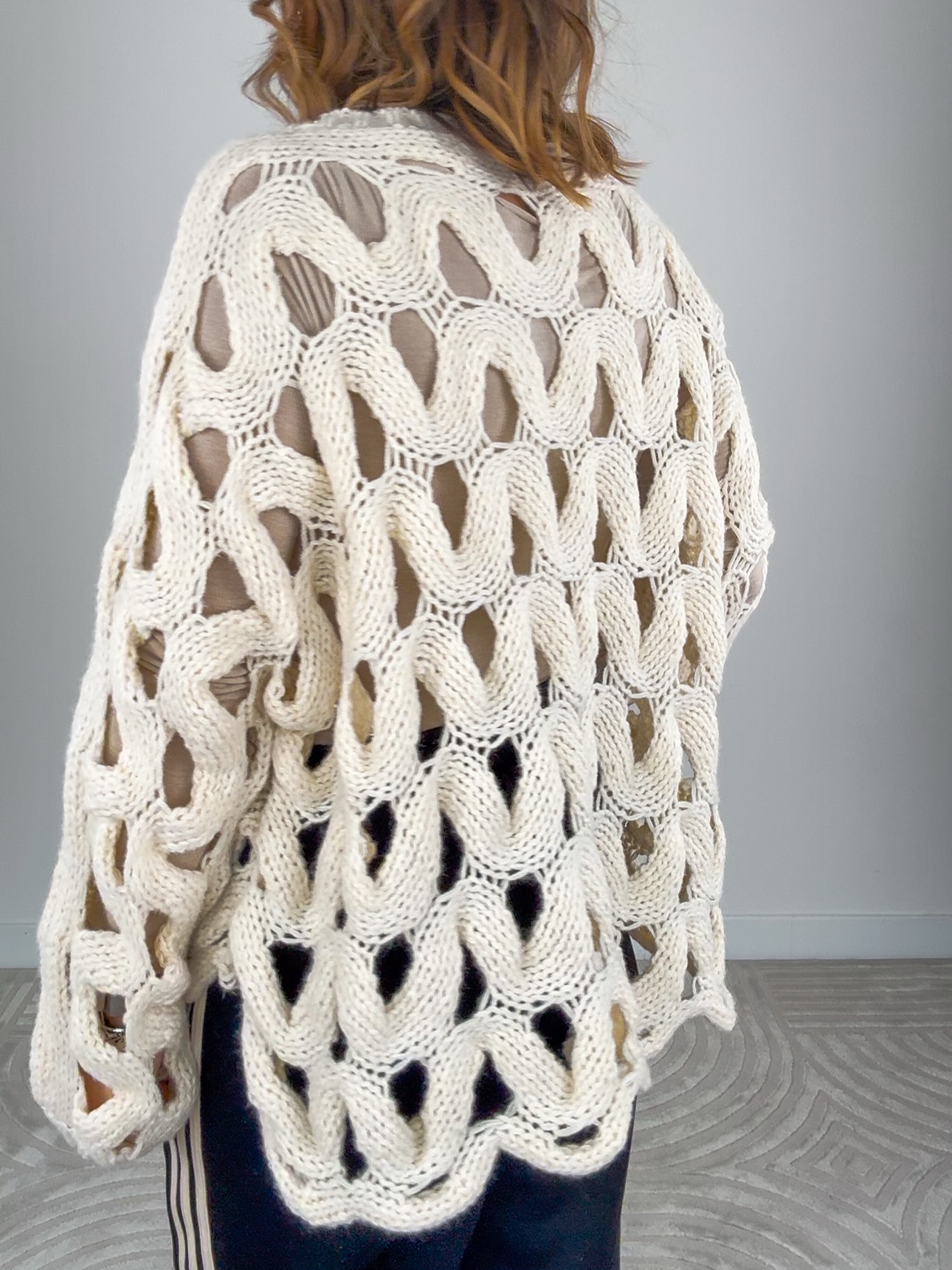 Pull Traforato Burro - immagine 4