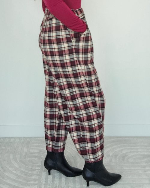 Panta Check Bordeaux