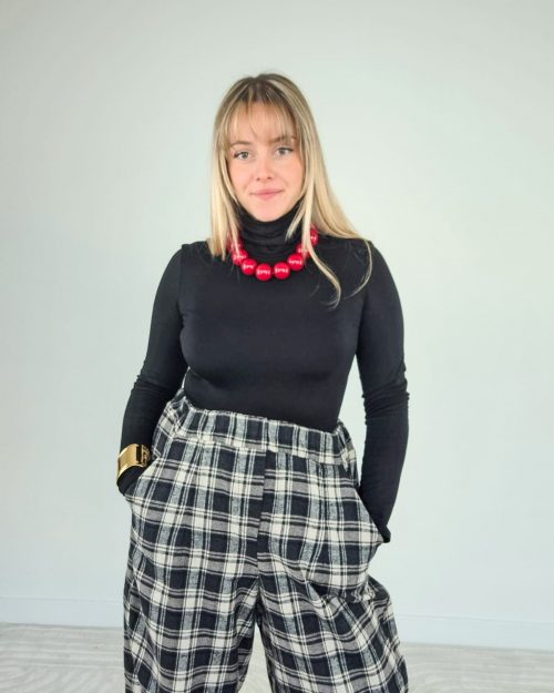 Basica Collo Alto Felpata Nero