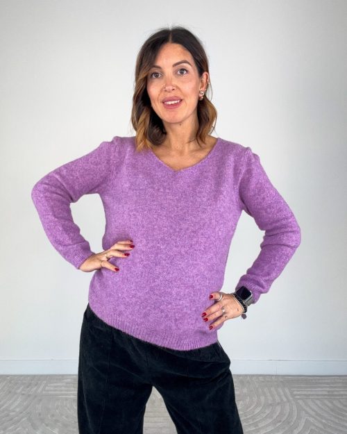 Pull Sorbetto Misto Lana Lilla