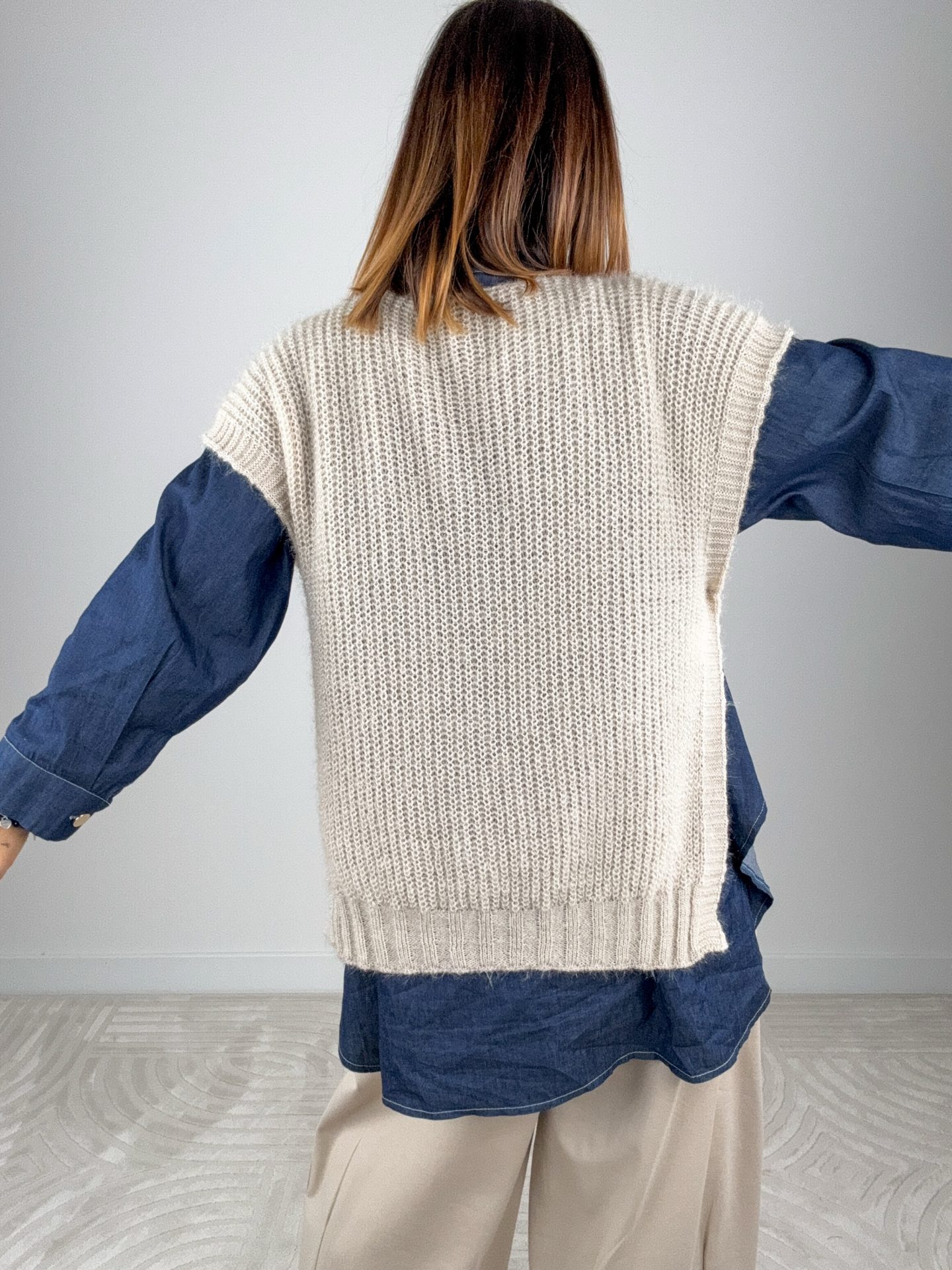 Gilet Fiammetta Panna - immagine 5