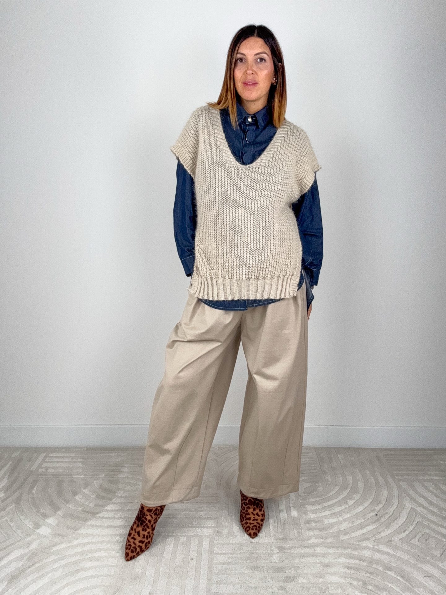 Gilet Fiammetta Panna - immagine 9