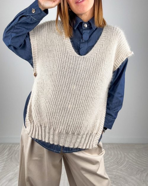 Gilet Fiammetta Panna