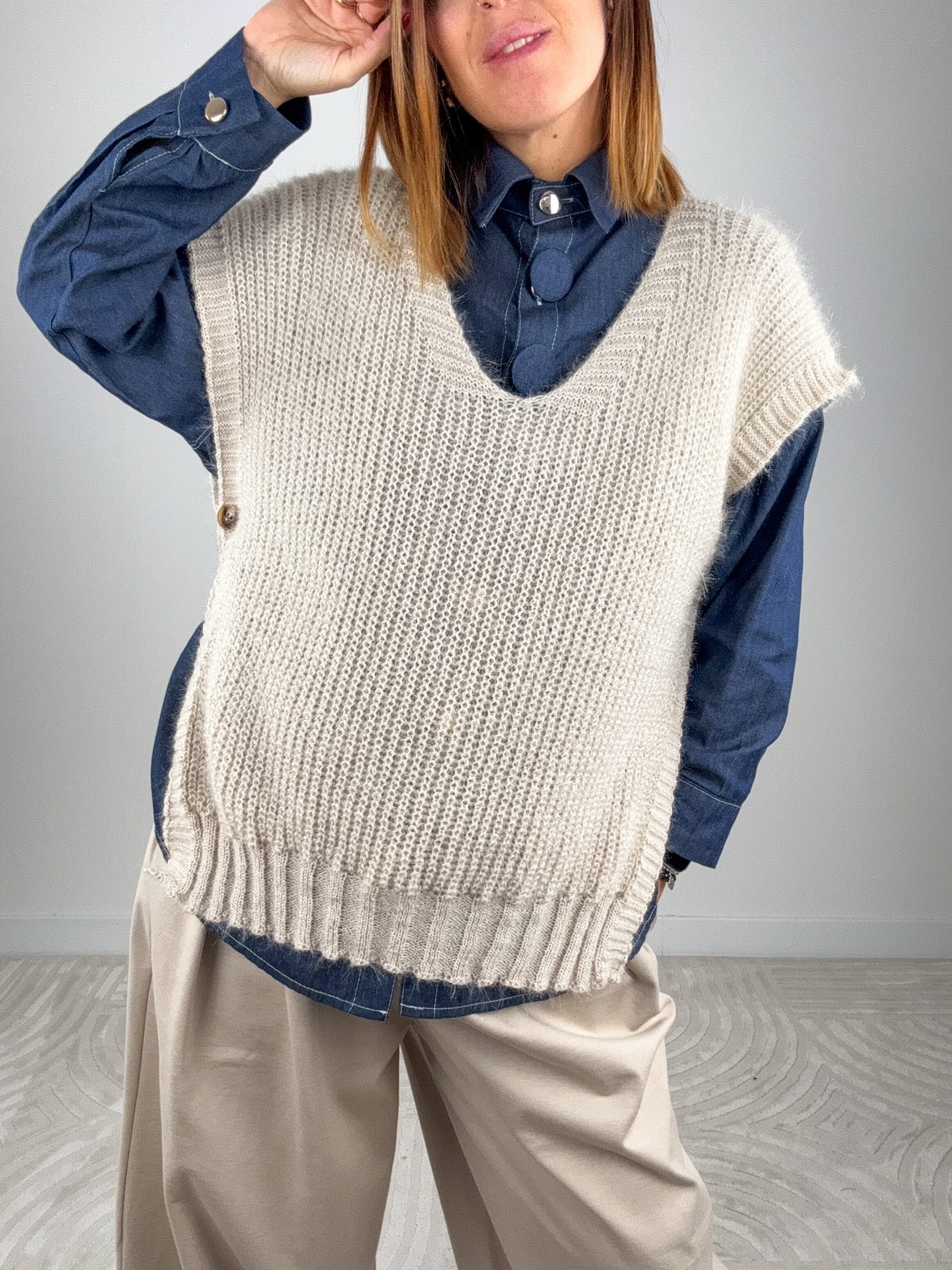 Gilet Fiammetta Panna