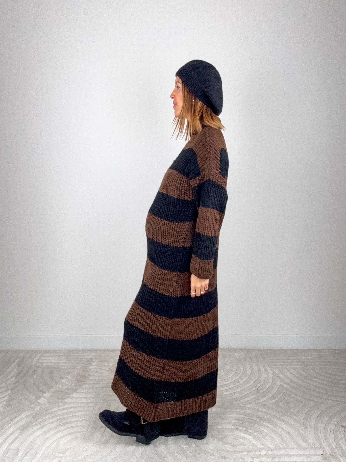 Maxi Abito Righe Ciocco - immagine 6