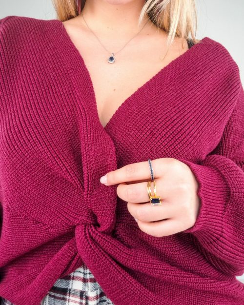 Cardigan Nodo Bordeaux