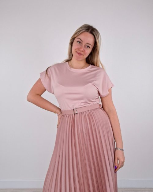 Abito Plissè Rosa