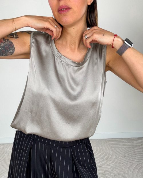 Top Satin Tortora