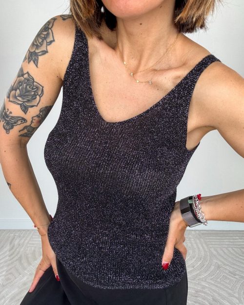 Top Lurex Nero