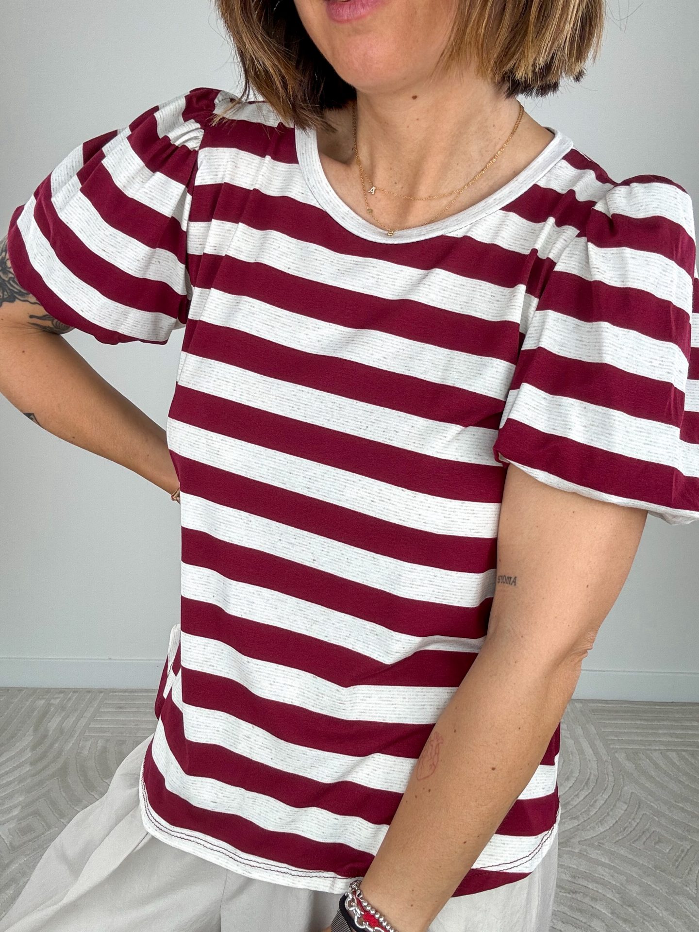 T-shirt Mongolfiera Bordeaux - immagine 2