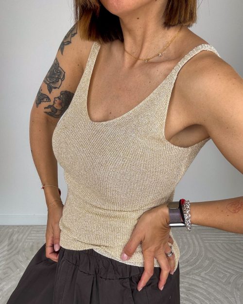 Top Lurex Oro