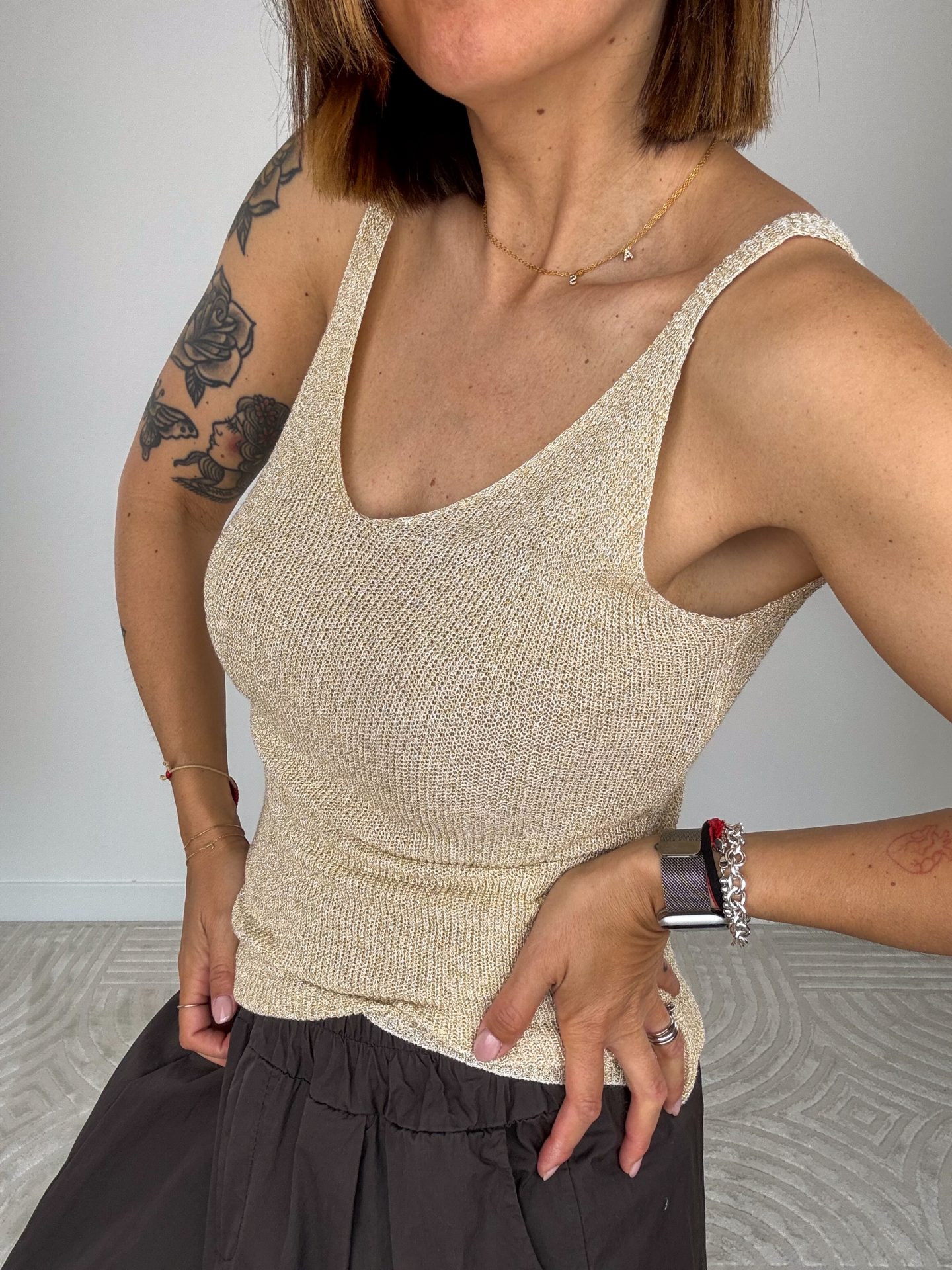 Top Lurex Oro