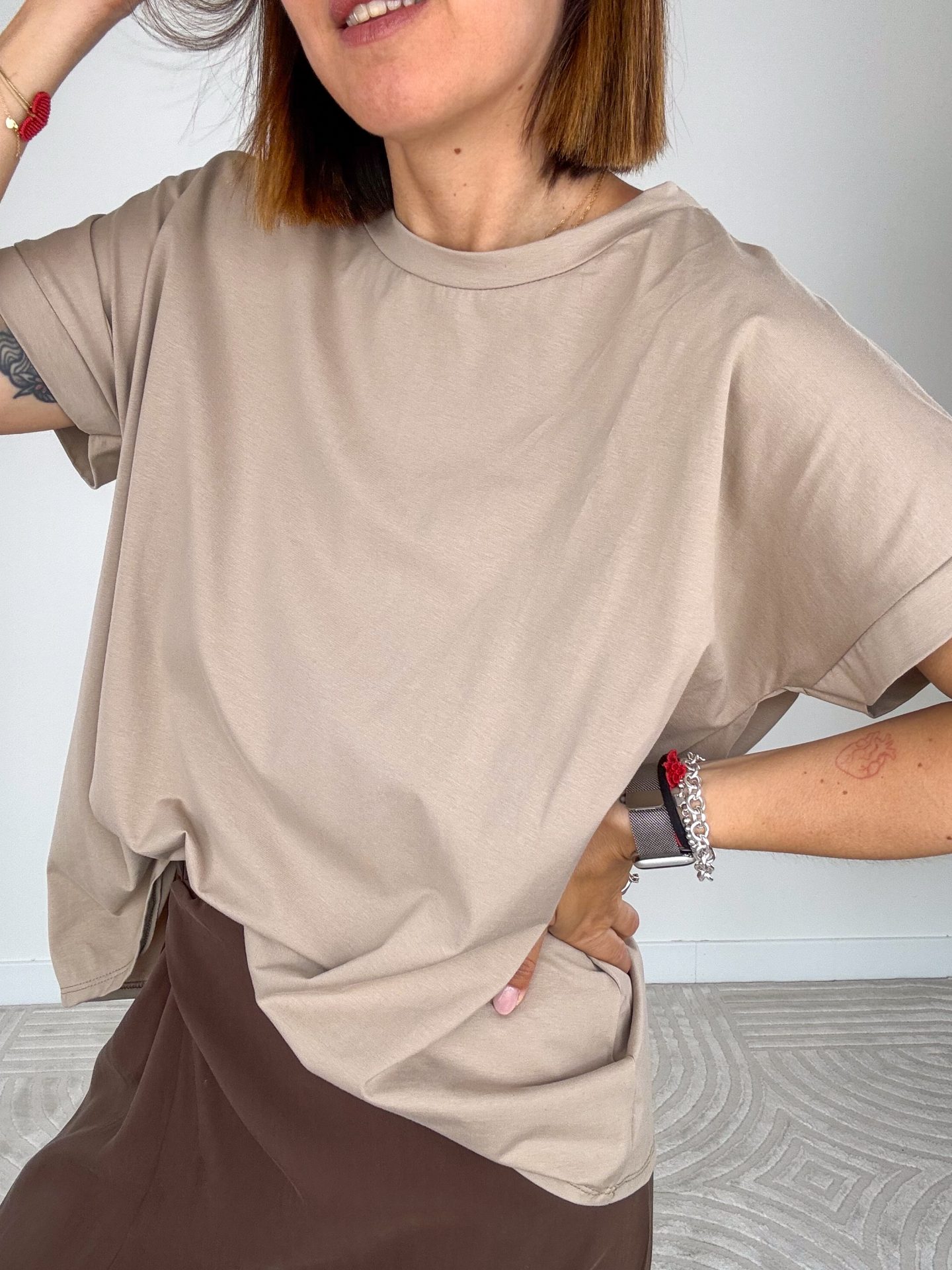 T-shirt Francesca Nocciola