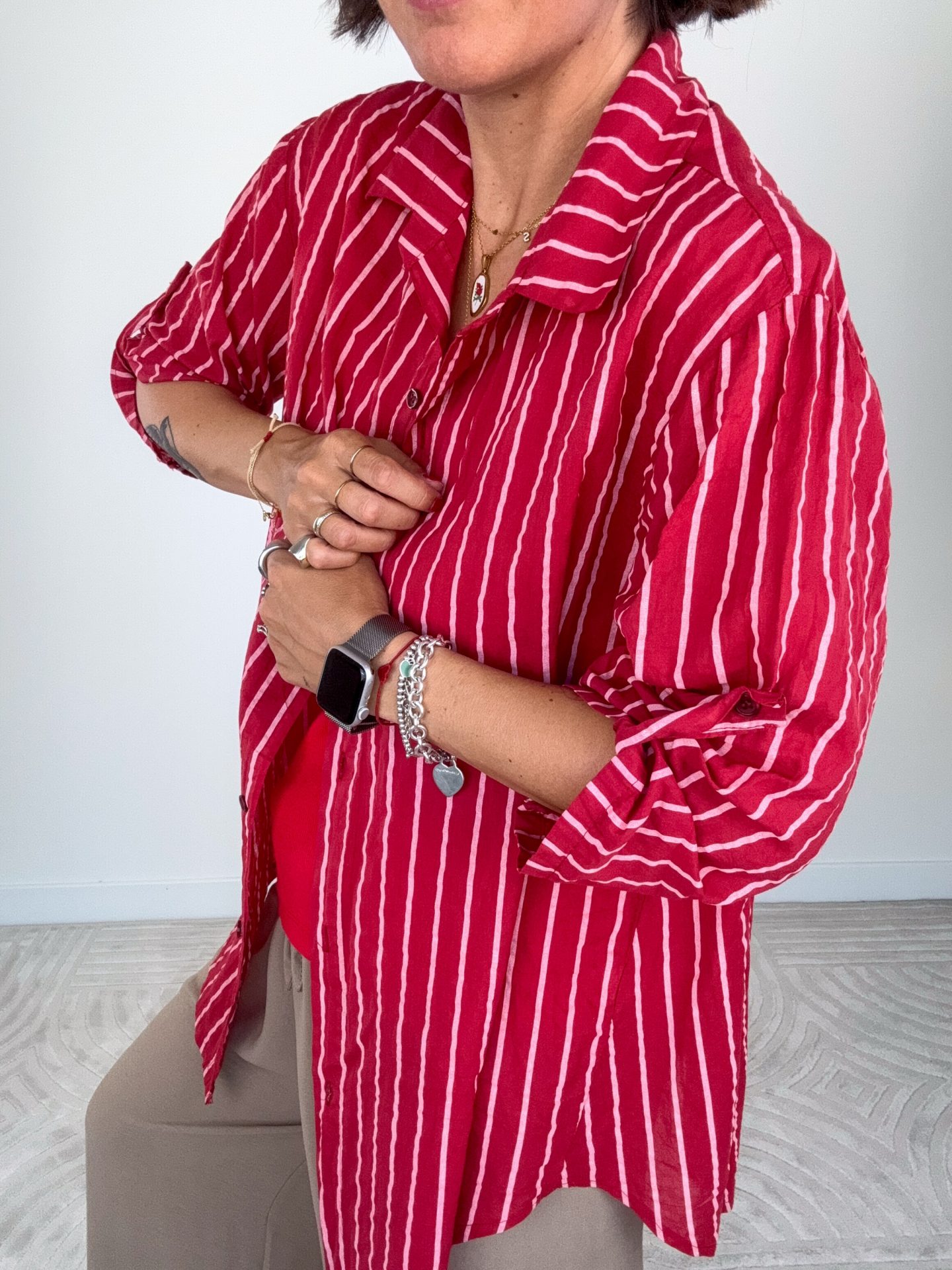 Camicia Sailor Rosso - immagine 2